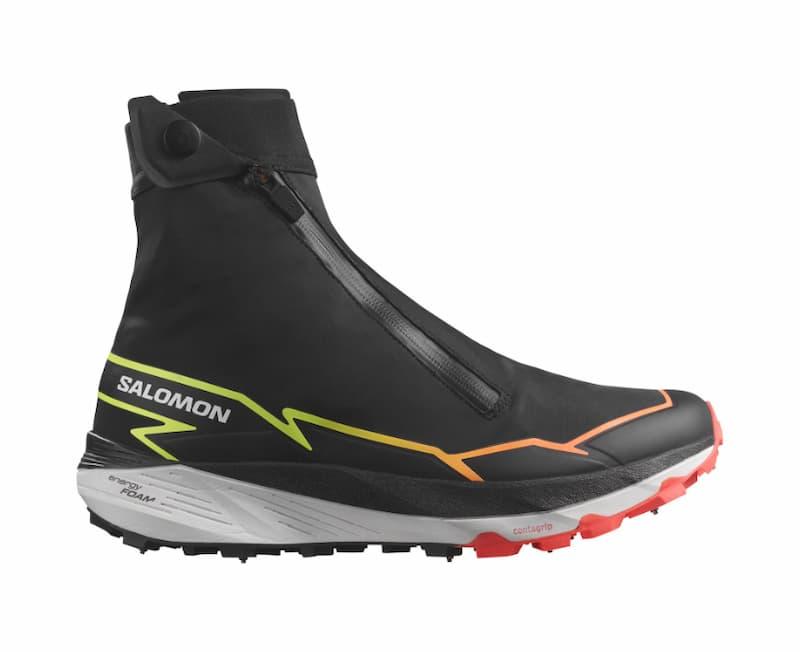 Salomon Winter Cross Spike Black/Fiery Coral/Safety Yellow