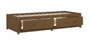 Seng med skuffer, heltre furu 75x190 cm – Honningbrun