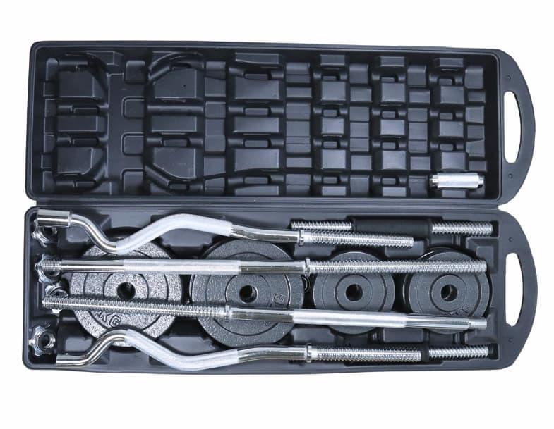 Slazenger Vektstangsett med curlbar –55 kilo