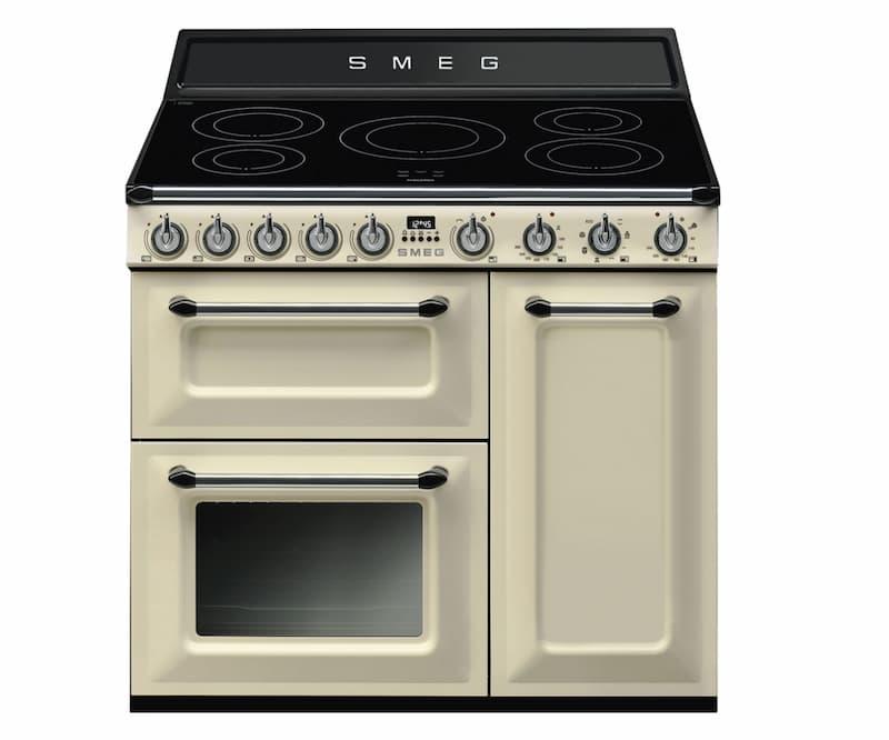 Smeg TR93IBL2 induksjonskomfyr, 61 liter, Creme