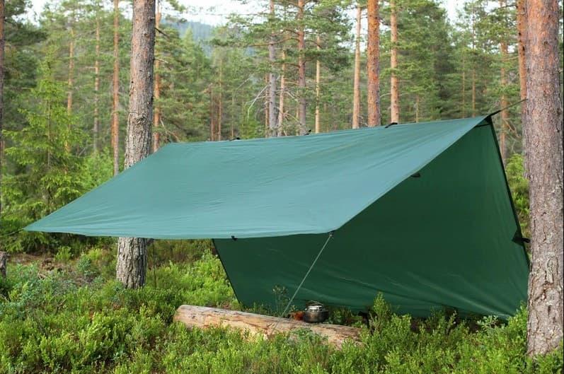 Tarp Gapahuk med tau og plugger