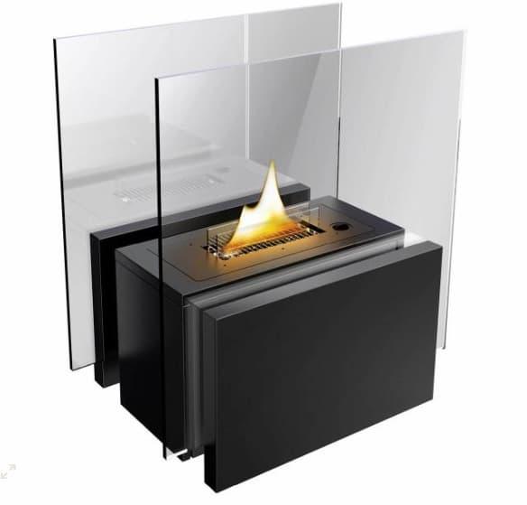 TenderFlame test - frittstående TenderFlame-peis med levende flamme