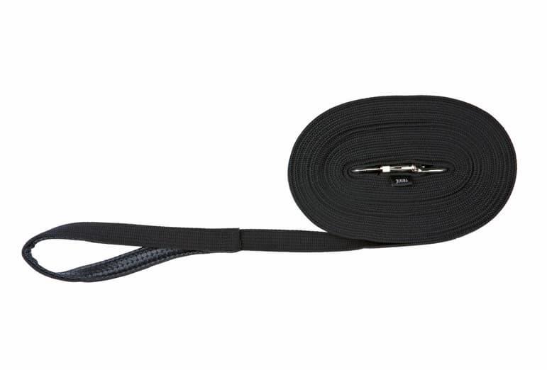 Trixie Sporline Langline Bomull Flat Sort 15 M