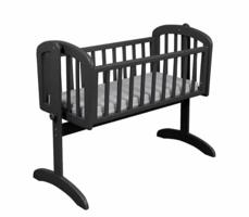 Bedside crib test - sideseng festet til foreldreseng med sovende baby