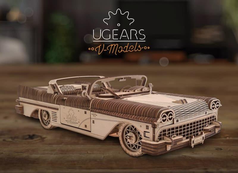 Ugears 3D-puslespill i tre - Cabriolet