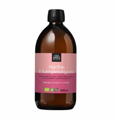 Urtekram Linfrø og nattlysolje Ø – 500 ml