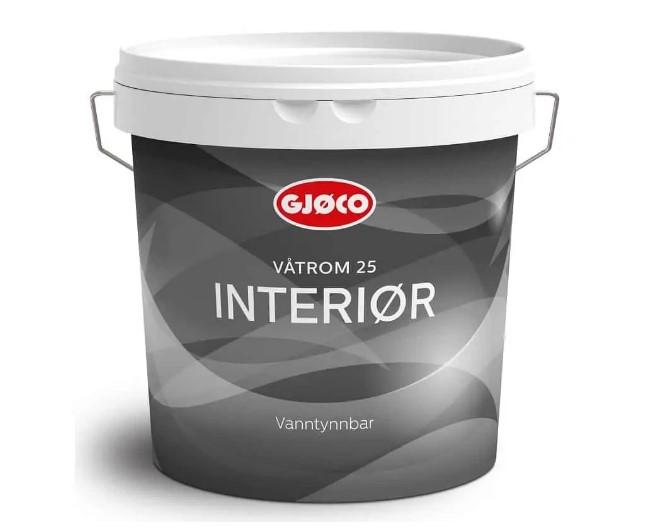 Våtromsmaling Gjøco Interiør 25 glans 2,7 liter