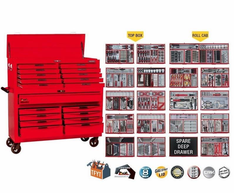 Verktøyvogn med verktøy, Teng Tools TCMONSTER02