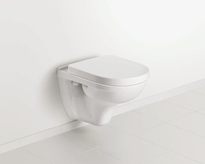 Villeroy & Boch O.Novo Compact vegghengt toalett, uten skyllekant, hvit