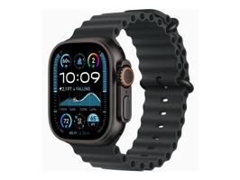 Apple Watch Ultra 2 49 mm svart titan med Ocean Band — Apples robuste flaggskip i 49 mm