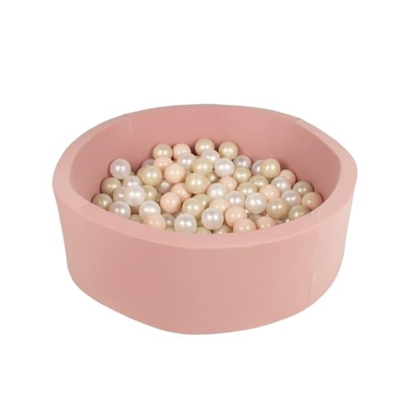 BabyTrold ballbinge i rosa med 150 baller