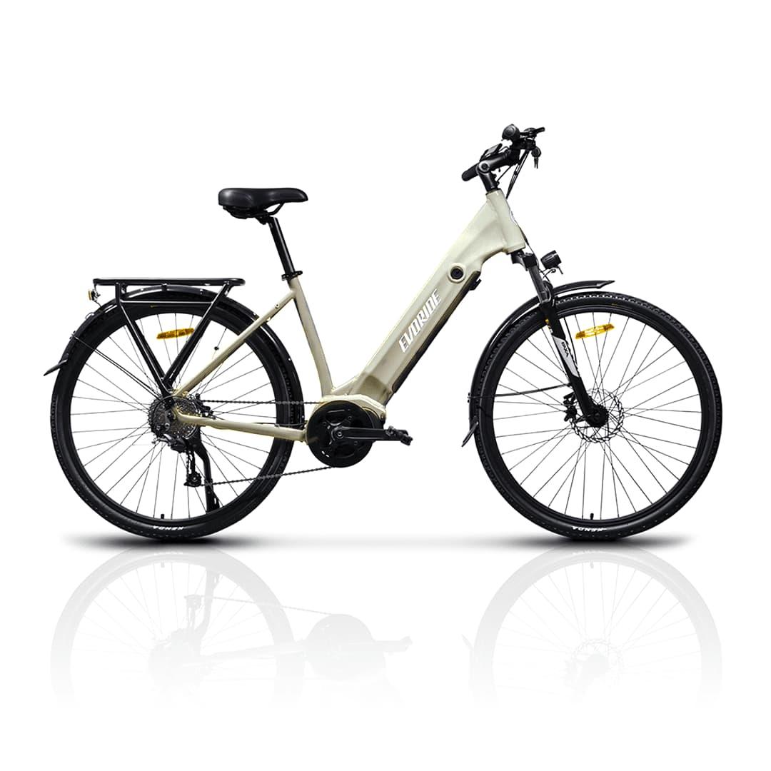 Elsykkel dame test - dameelsykkel med lavt innsteg i bymiljø