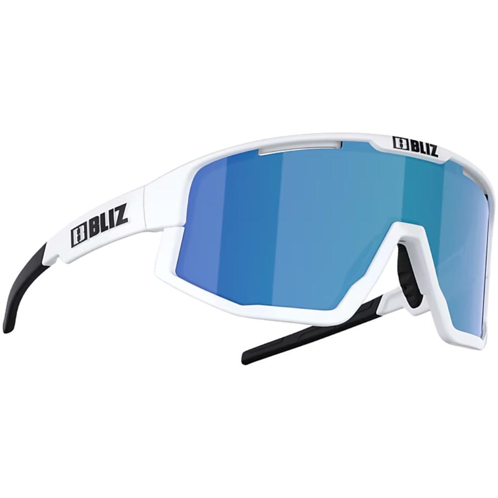 Bliz Vision sportsbriller i matt hvit med Smoke Blue-linse