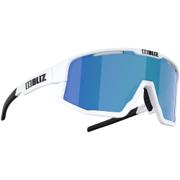 Bliz Vision sportsbriller i matt hvit med Smoke Blue-linse