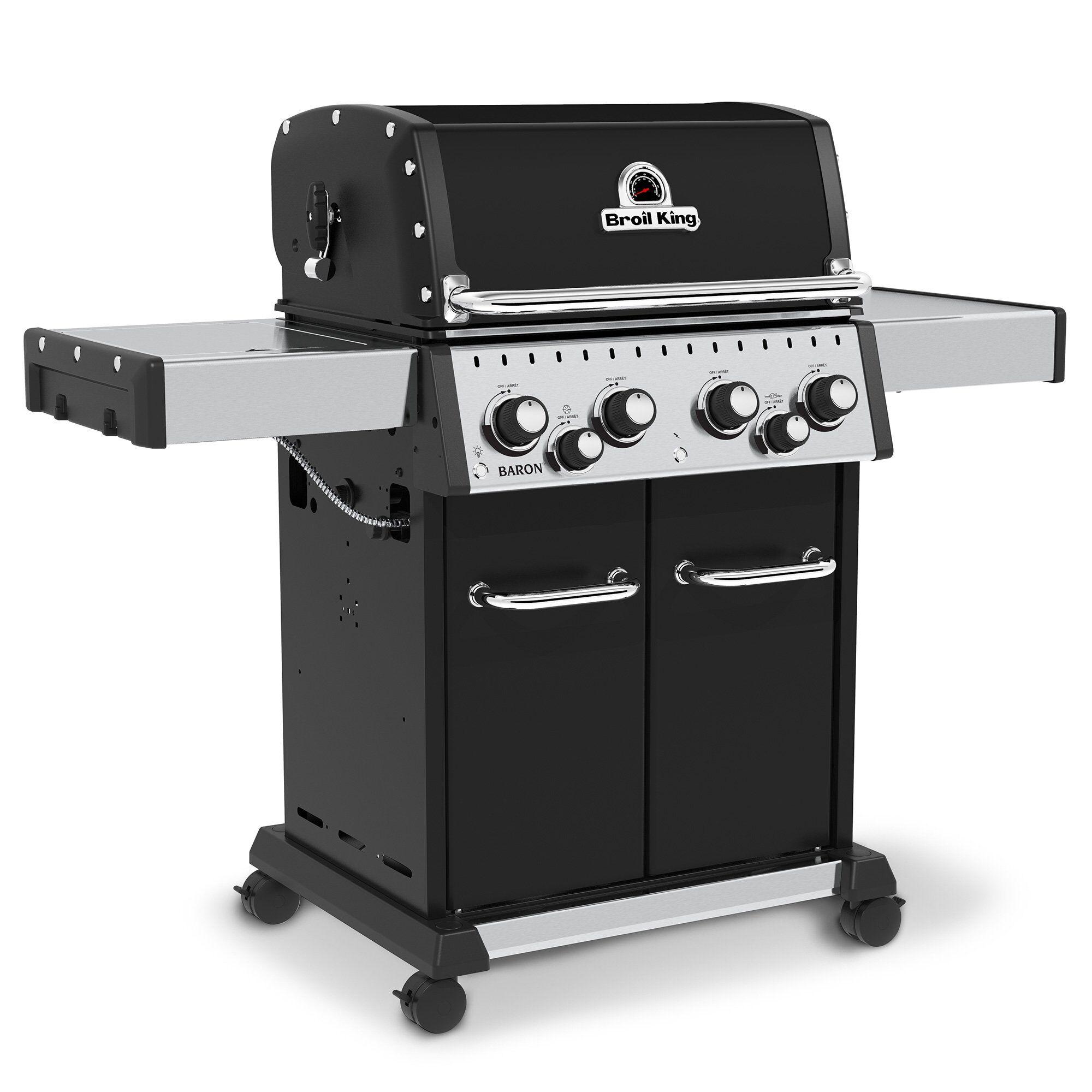 Broil King Baron 490 gassgrill med fire brennere og sidebrenner