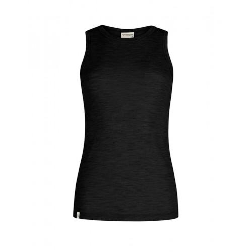 Byhappyme Tank Top dame i 100 % merinoull - ribbestrikket ullsinglet