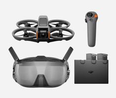 DJI Avata 2 Fly Smart Combo FPV-drone med DJI Goggles 3 og RC Motion 3 kontroller — beste FPV-drone for nybegynnere