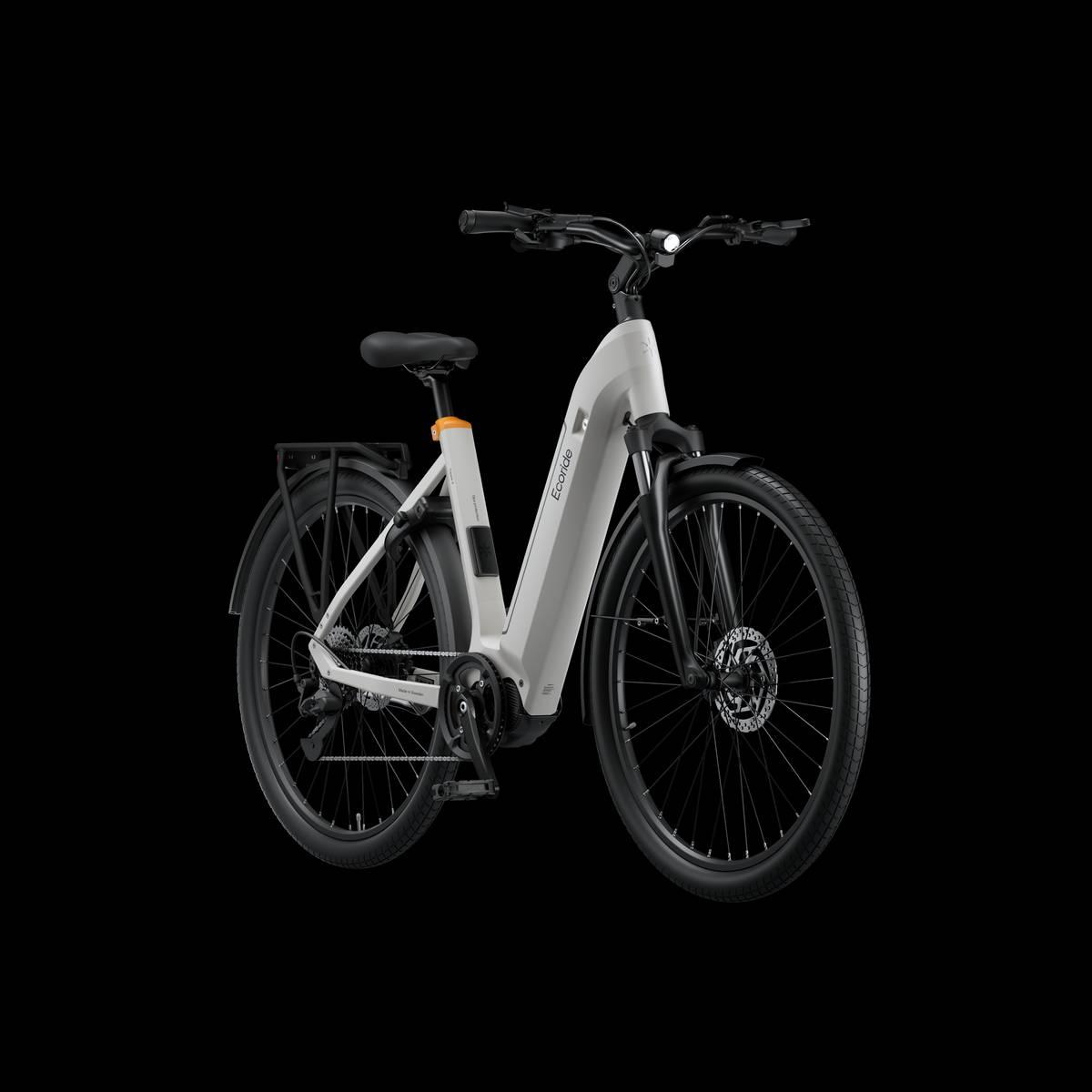 Ecoride Tripper 4 Midmotor elsykkel med lavt innsteg i hvitt