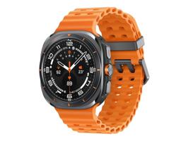 Samsung Galaxy Watch Ultra 47 mm Titanium Gray med oransje sportsstropp — robust Android-flaggskip-smartklokke til rundt 8 500 kr