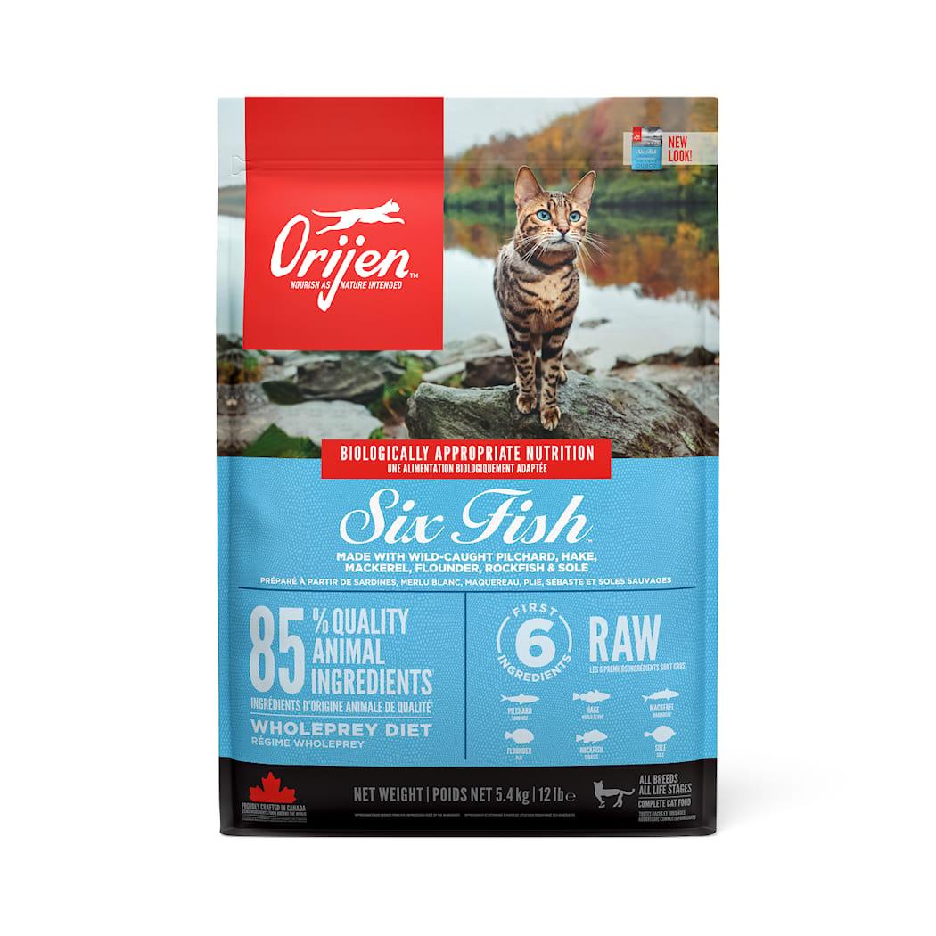 Orijen Cat Six Fish 5.4 kg kornfritt kattefôr med fisk