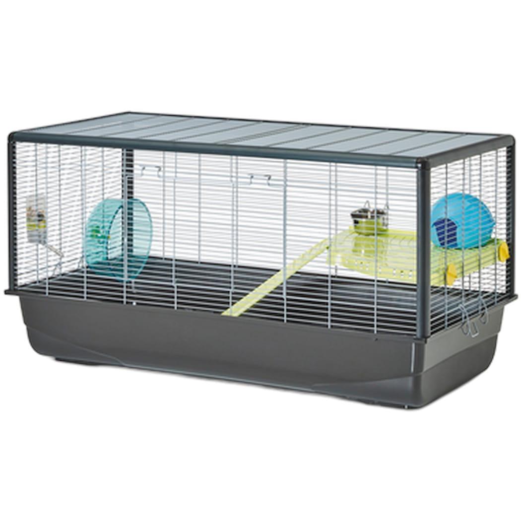Savic Hamster Plaza hamsterbur – sammenfellbart bur 100x50x50 cm med tilbehør