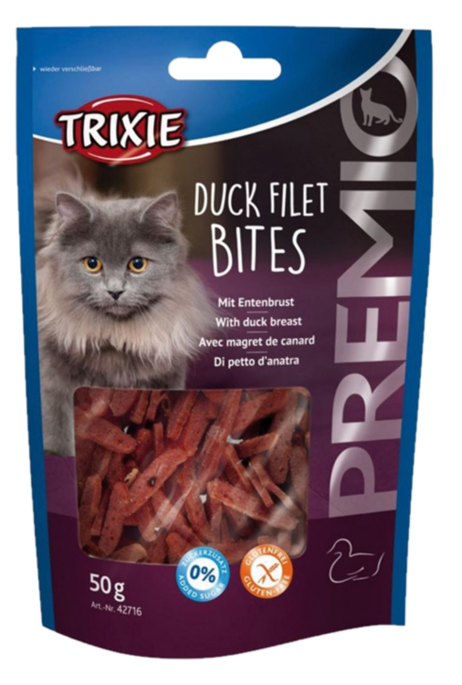 Trixie Premio Biter av andefilet kattegodteri 50g