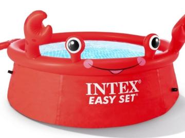 Intex Happy Crab Easy Set oppblåsbart barnebasseng med krabbemotiv, 183 x 51 cm