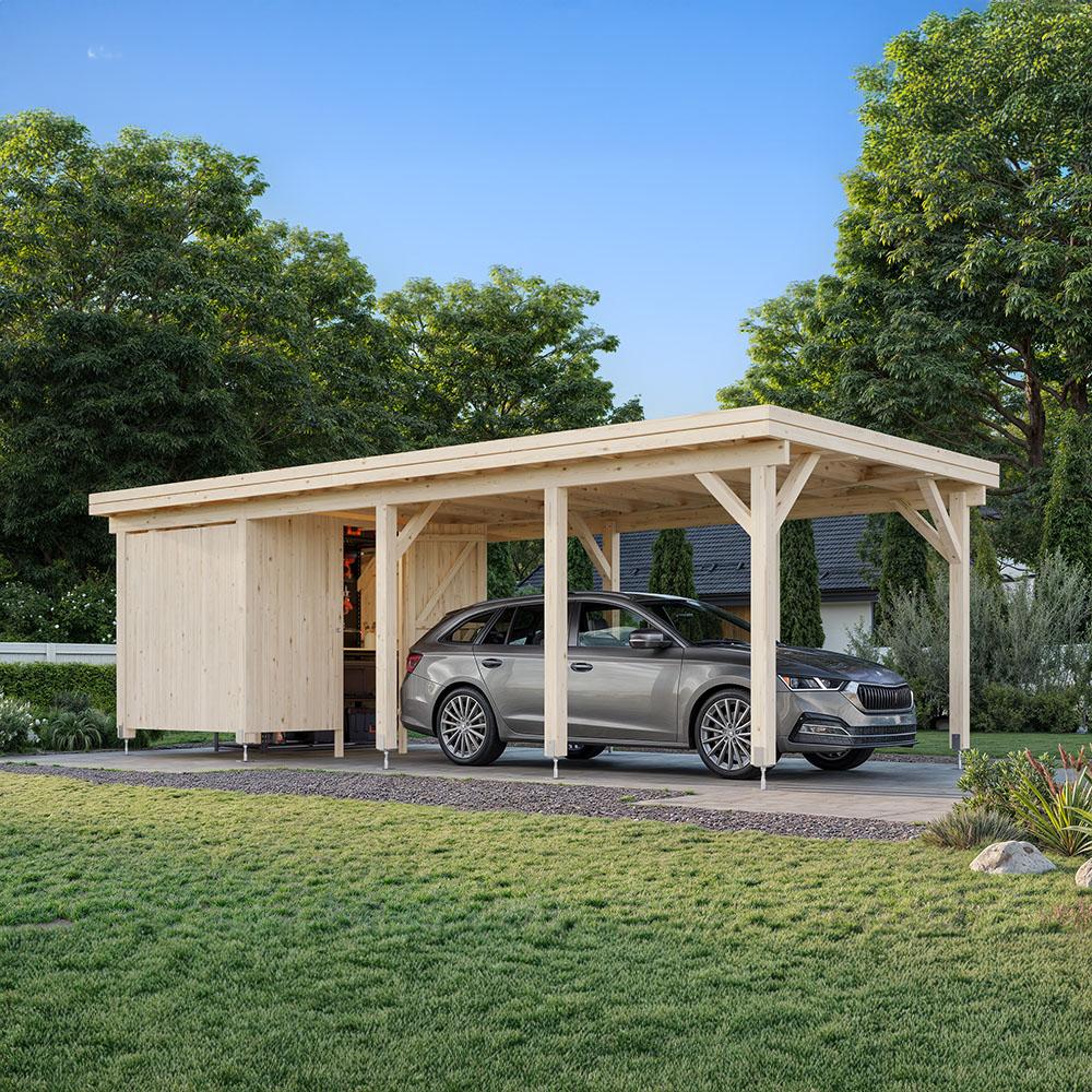Carport Karl 23,1 mÂČ med bod fra Palmako