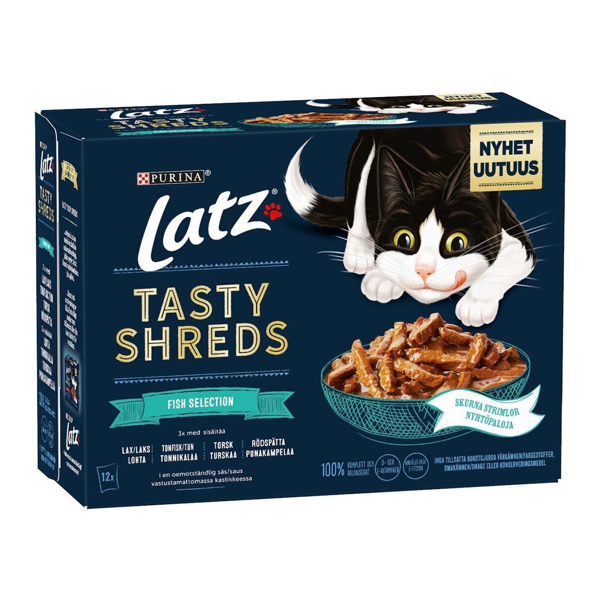 Latz Tasty Shreds Fish Selection 12x80g