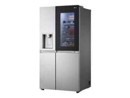 Side-by-side kjøleskap test – LG GSXV90BSDE i sort med vannautomat og InstaView