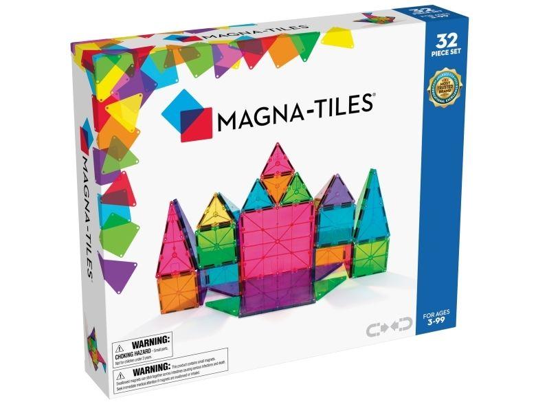 Magna-Tiles Clear Colours 32 deler transparent magnetisk byggesett