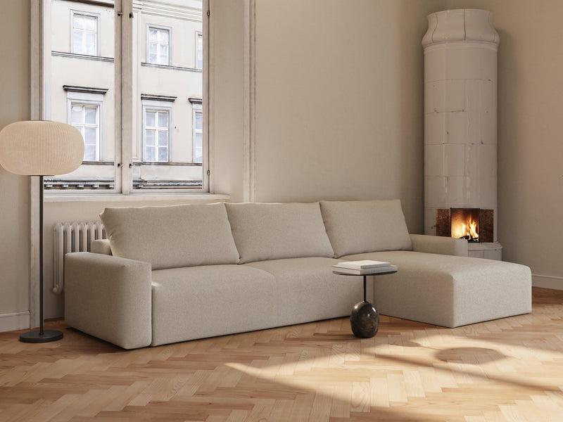Maru sovesofa i bouclé beige farge