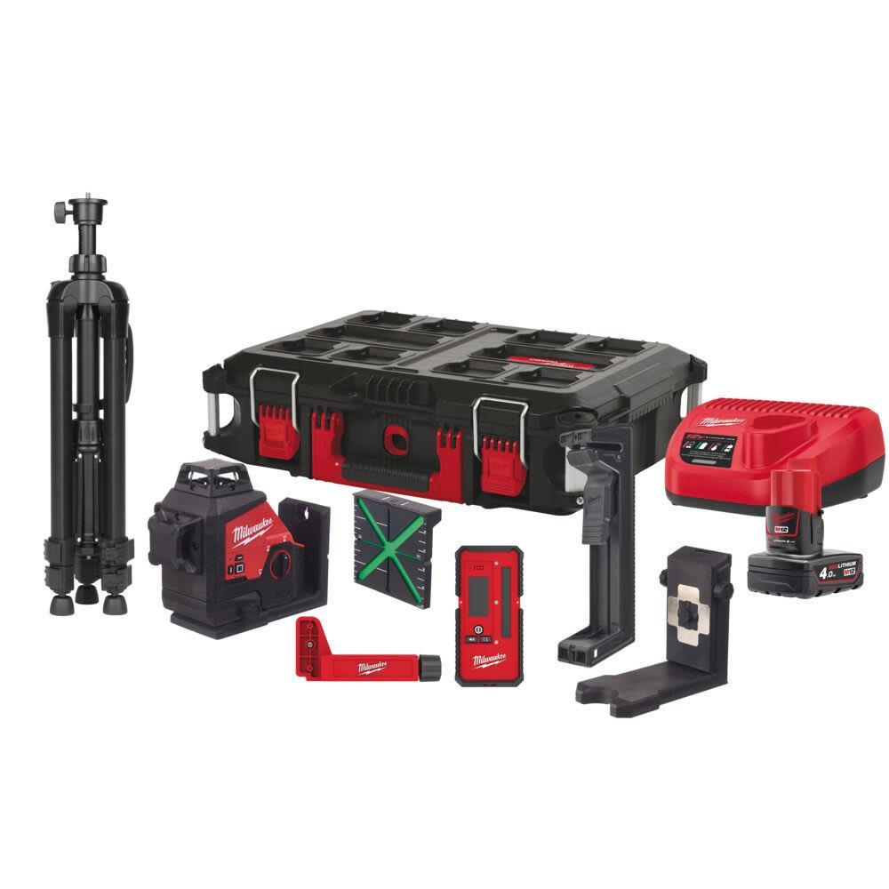 Produktbilde av Milwaukee M12 3PLKIT-401P Krysslaser