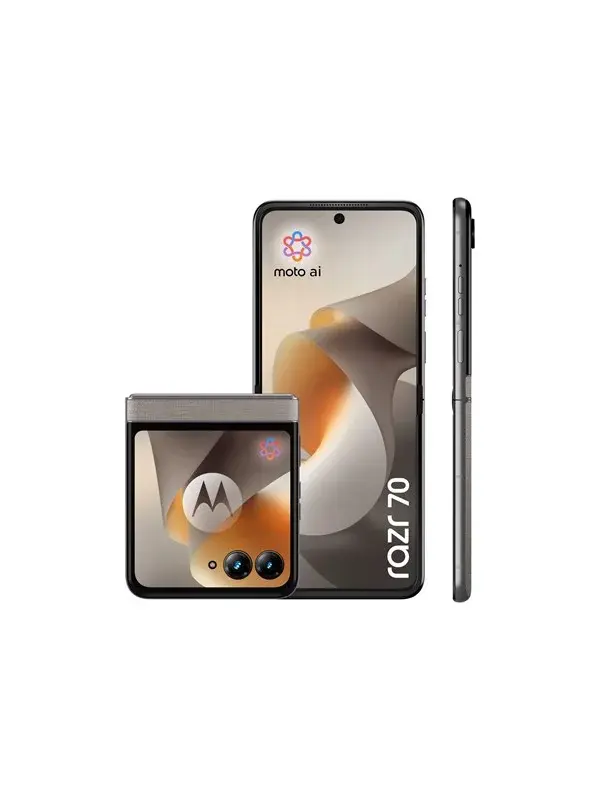 Motorola razr 70 sammenleggbar 5G-telefon i fargen Pantone Hematite