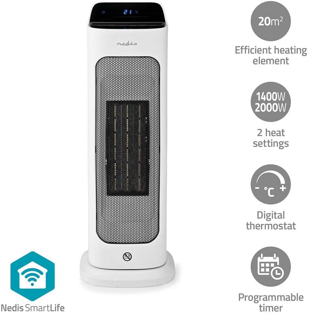 Smart keramisk varmevifte med WiFi-kontroll for rom opptil 20 kvadratmeter