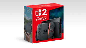 Nintendo Switch 2 test - Nintendo Switch 2 konsoll med magnetiske Joy-Con 2-kontrollere i svart
