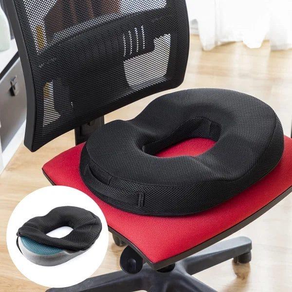 Ortopedisk sittepute med bambuskull, kjĂžlegel og ergonomisk U-form