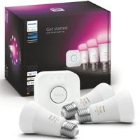 Philips Hue Startkit White & Colour Ambiance med Bridge og tre E27-pærer