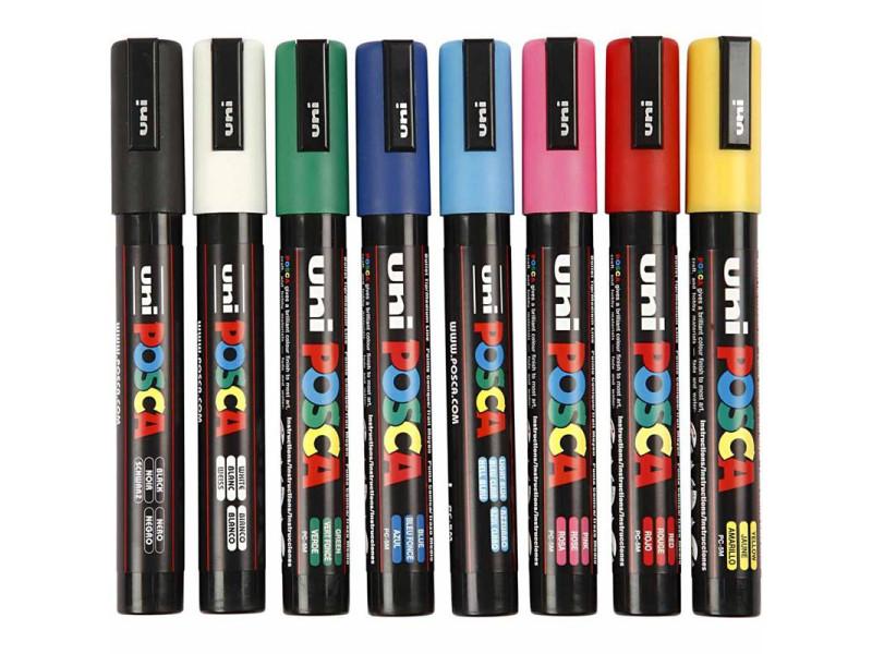 Posca PC-5M 8-pack Ass. Farger