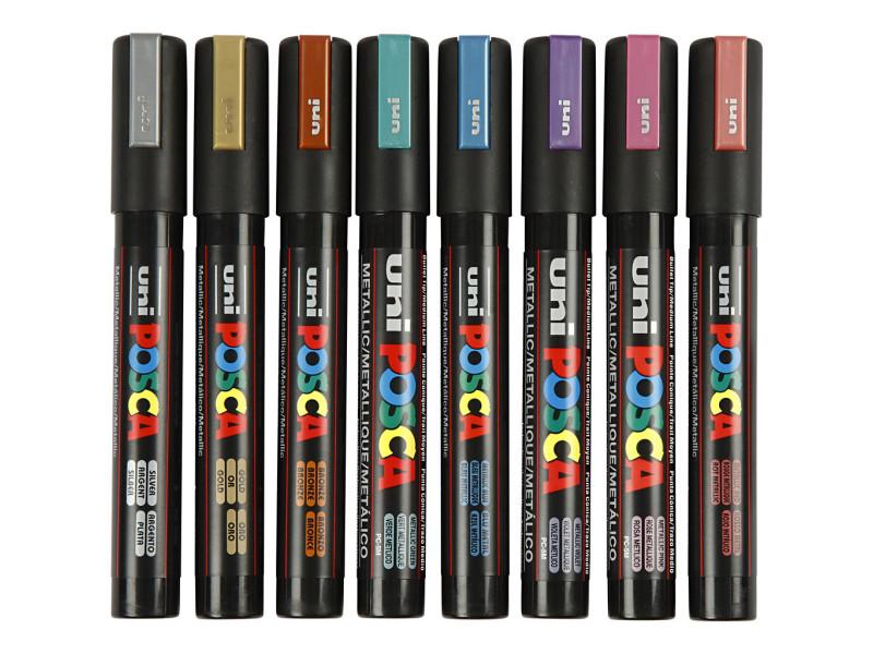 Posca PC-5M 8-pack Metallic Farger