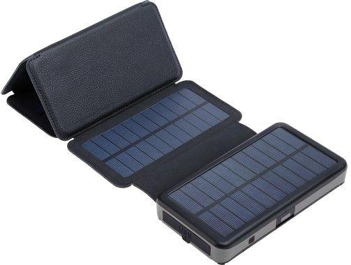 Powerbank med solcellepanel