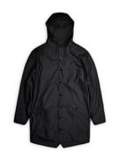 Rains Long Jacket regnjakke i svart