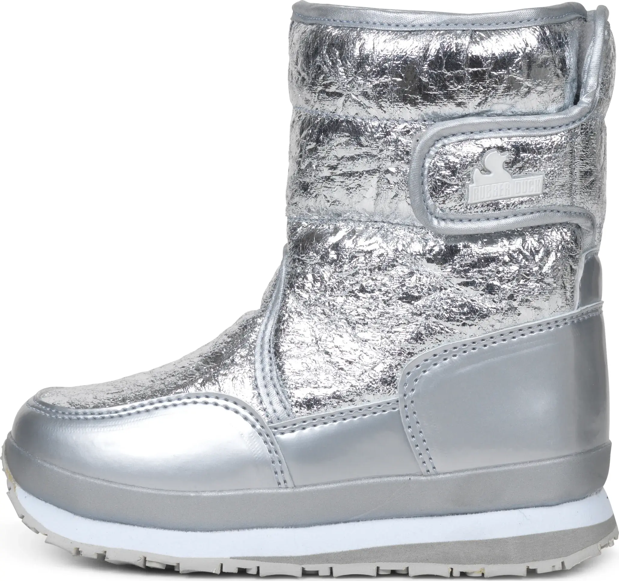 Rubberduck Kids Cracked Metallic Silver snowjogger til barn