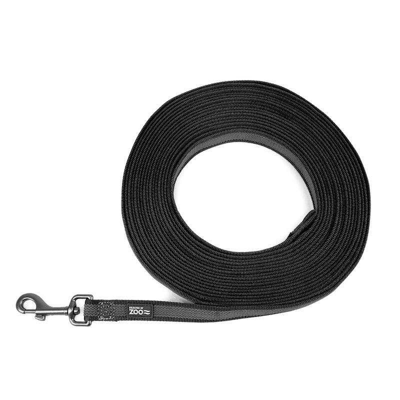Rufus Anti-slip sporline til hund 15 meter svart