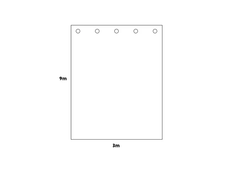 Sceneteppe molton 3x9m sort