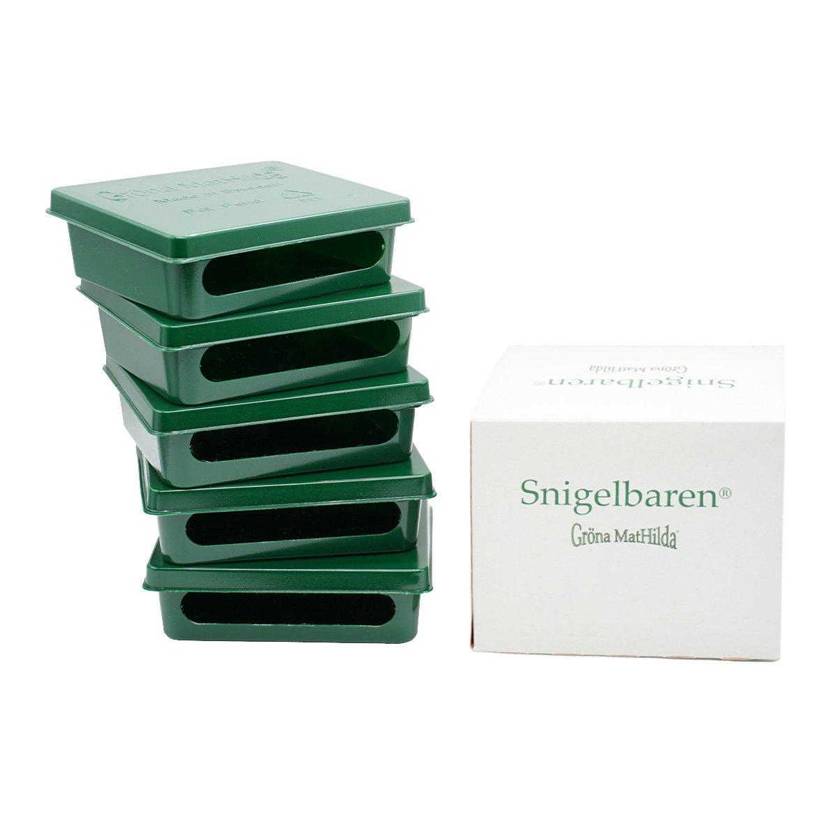 Snigelbaren sneglebeskyttelse 5-pakning med åtestasjon