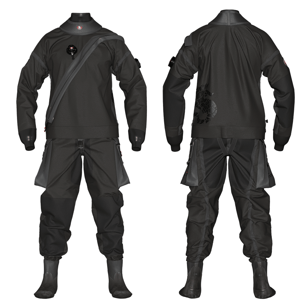 Ursuit Cordura FZ tørrdrakt med glidelås foran