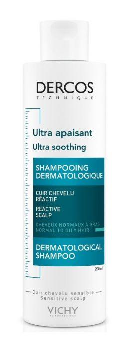 Vichy Dercos Ultra Soothing sjampo for normalt til fett hår, 200 ml