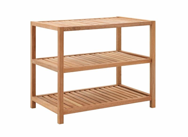 vidaXL Baderomshylle heltre valnøtt 65x40x55 cm