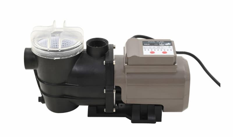 vidaXL Bassengpumpe med tidsur svart 0,25 HP 8000 L/t